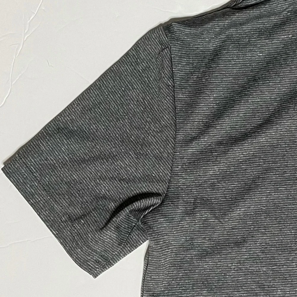 Champion Gray Pinstripe Active Wear Polo Shirt - Picture 3 of 11